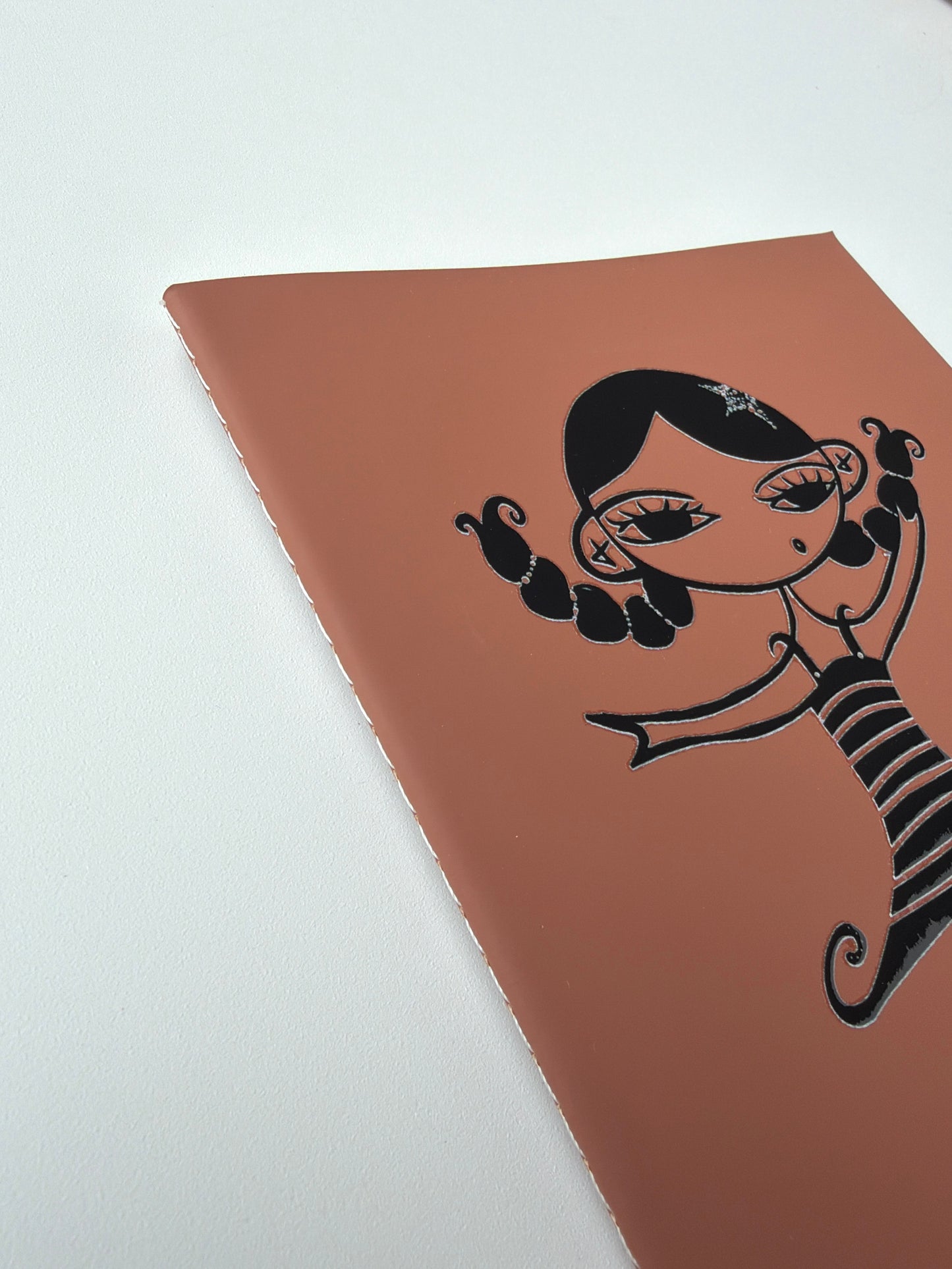 Brown Ballerina Girl Notebook