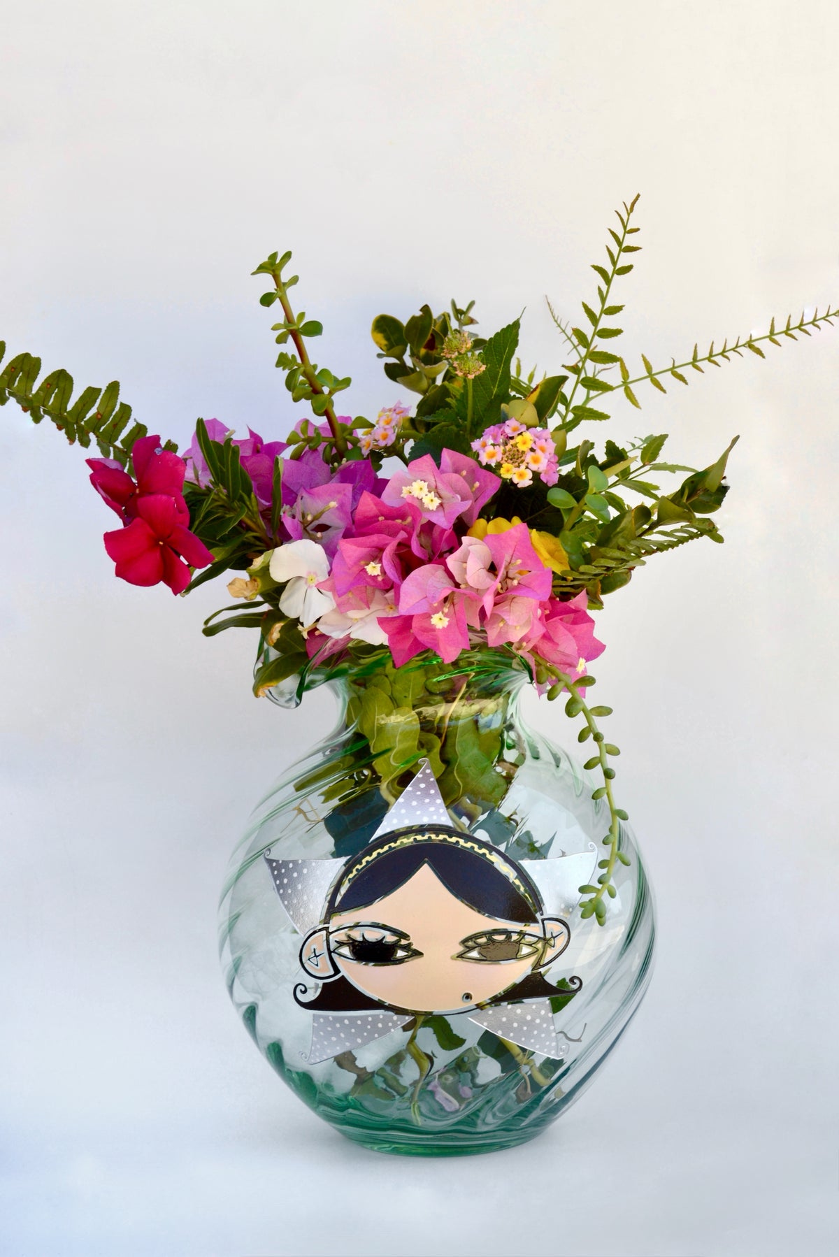 Silver Stardust Girl Vase