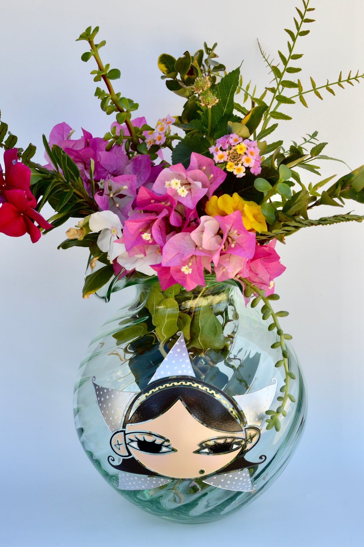 Silver Stardust Girl Vase