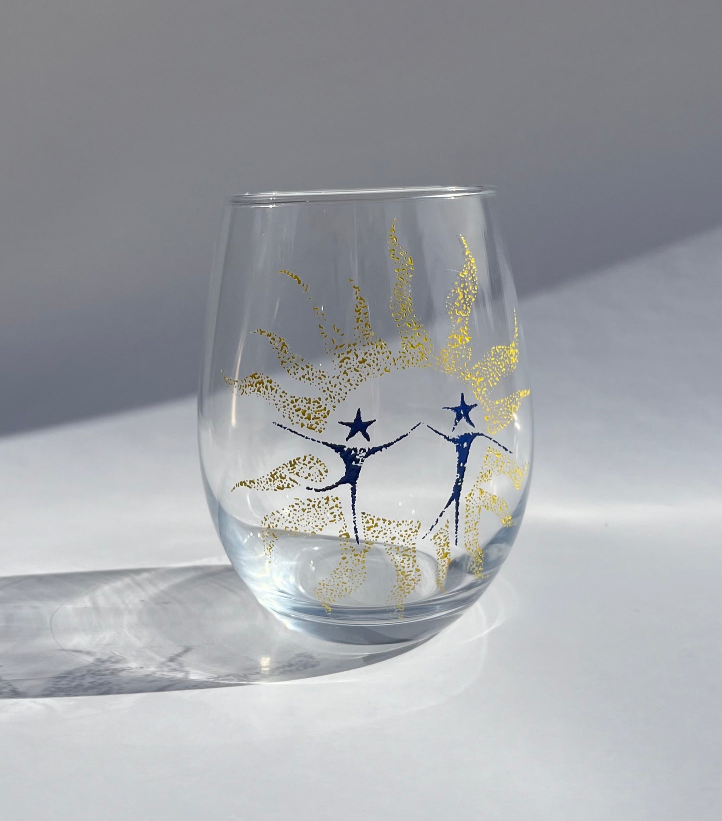 Sun Dancers Stemless Wine Glass