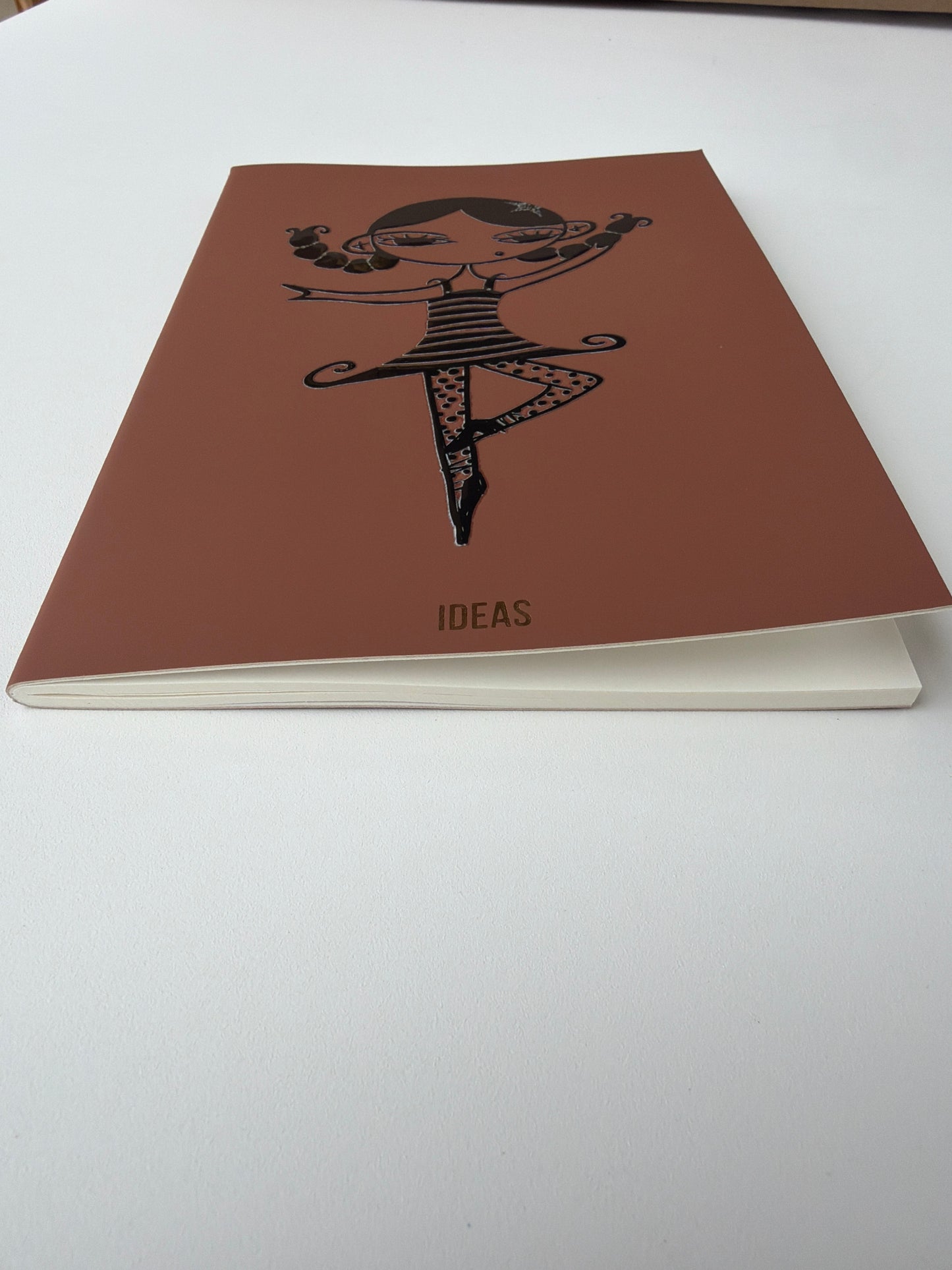 Brown Ballerina Girl Notebook