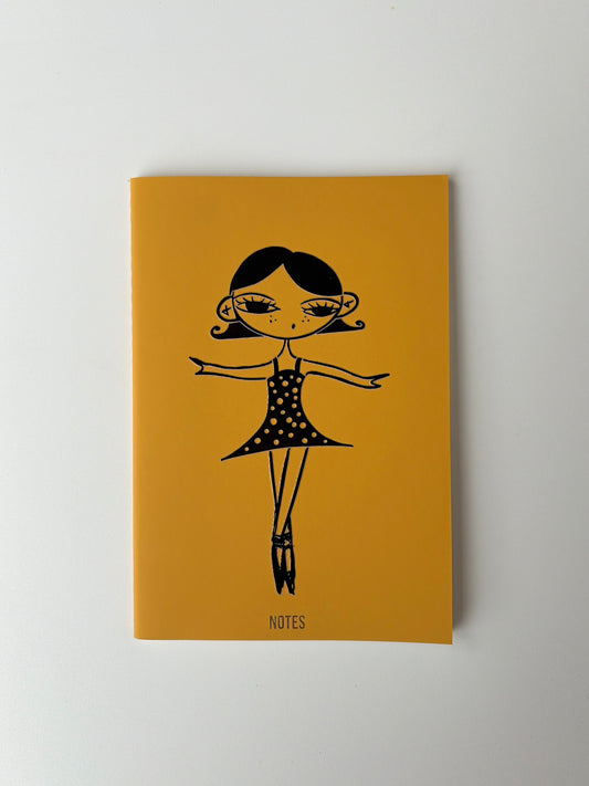Yellow Ballerina Girl Notebook