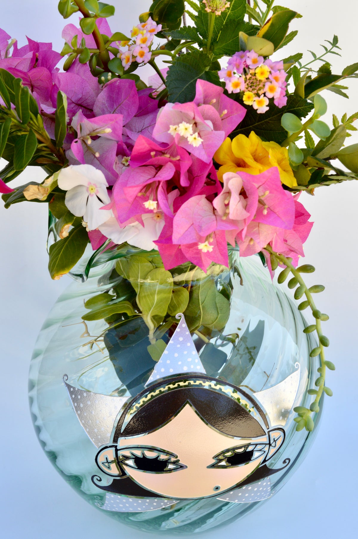 Silver Stardust Girl Vase