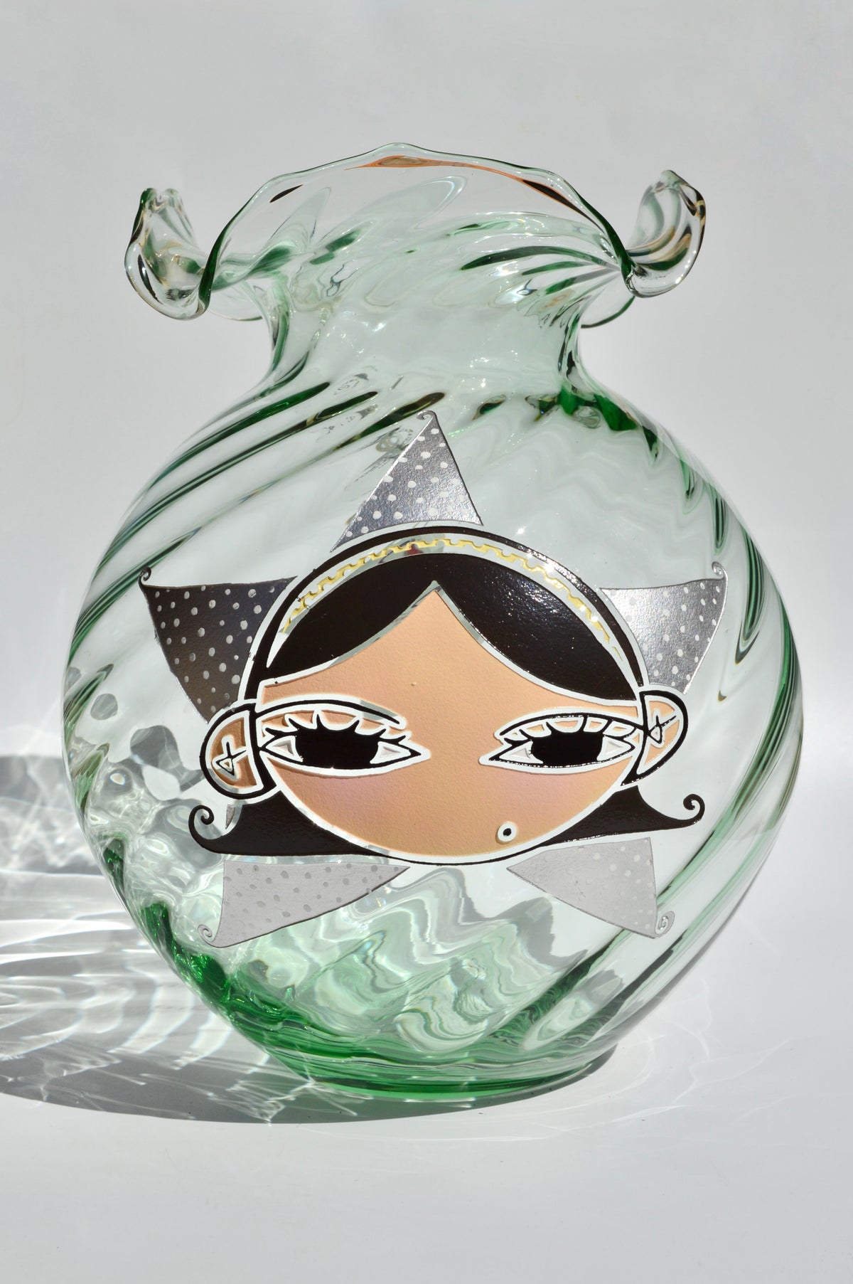 Silver Stardust Girl Vase