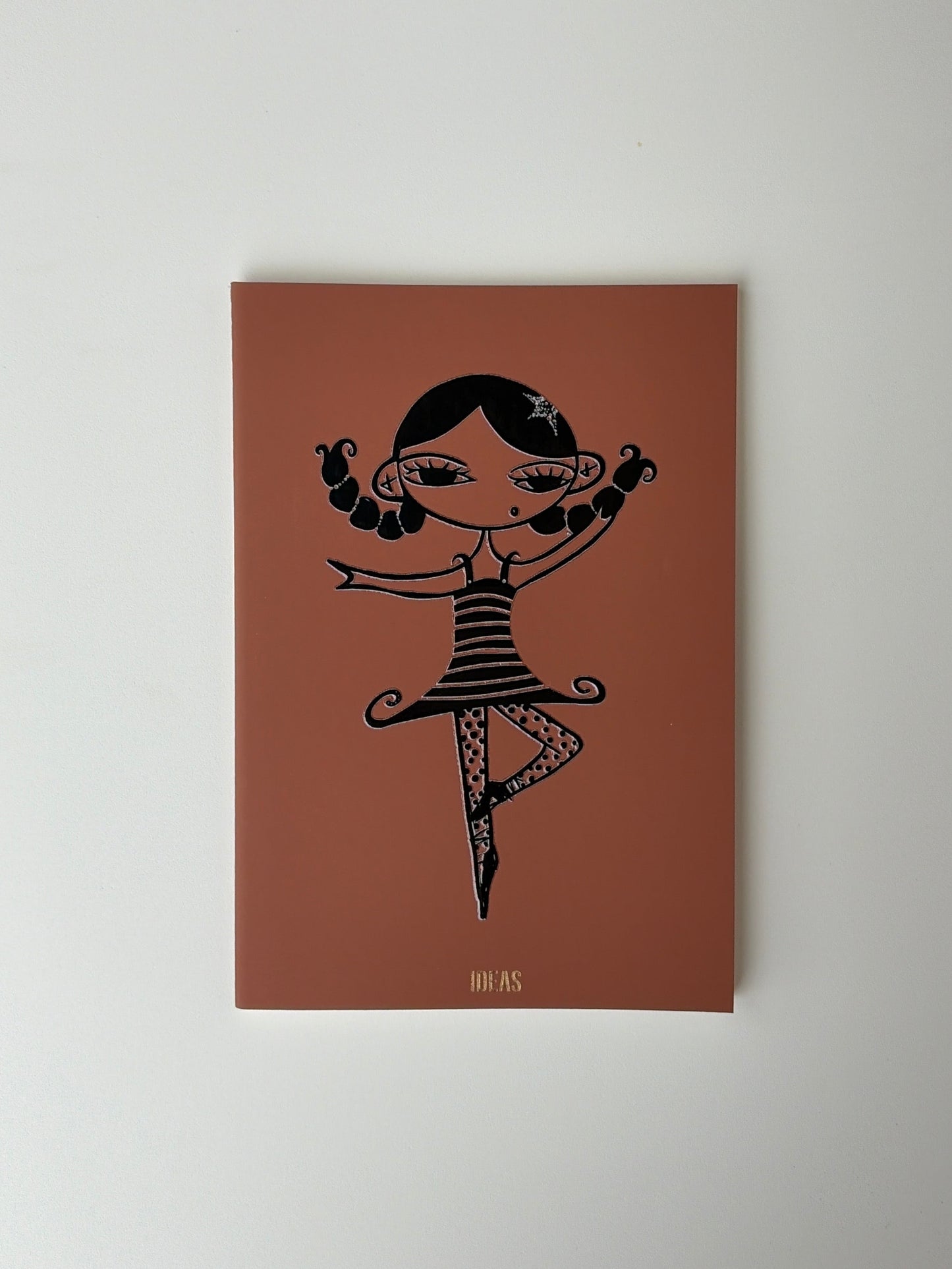 Brown Ballerina Girl Notebook